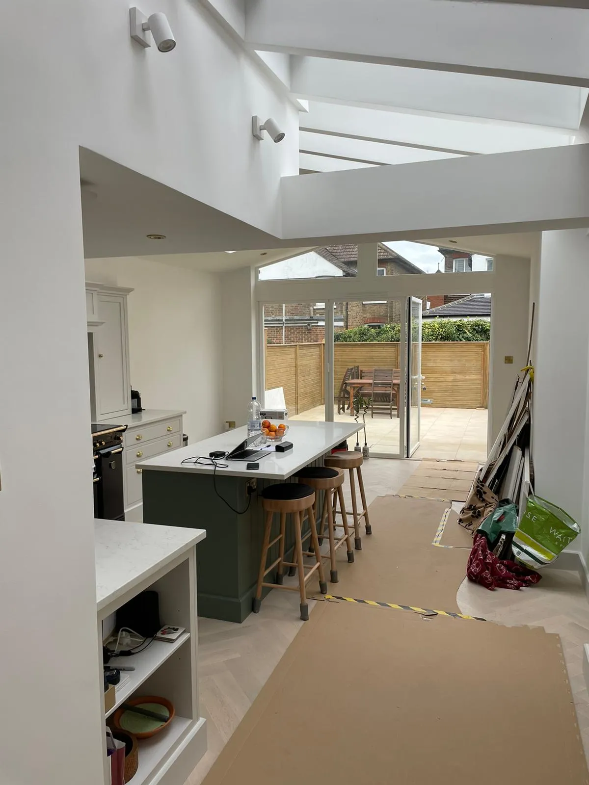 mid building work on rear extension