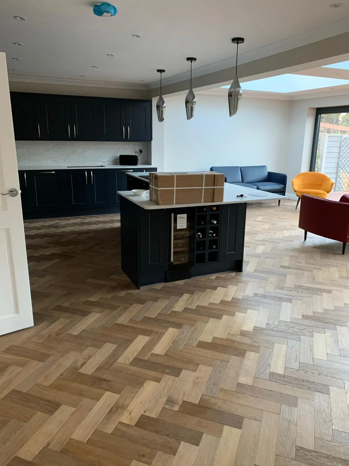 kitchen and living room house extension